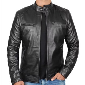 Hot Sale Cowhide Leather <b>Jacket</b> Soft Retro Zipper-Up Style Fully Customizable <b>Men's</b> Outerwear <b>jacket</b> for <b>men</b> - Product Image 2