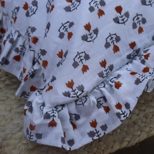 Housse de coussin en coton slub imprimée à la main au bloc, motif rayé, nouveau design indien, pour canapé et literie - Product Image 2