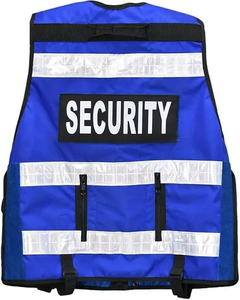 เสื้อกั๊กนิรภัยสีทองสะท้อนแสง โพลีเอสเตอร์ ซิปหน้า กระเป๋าอเนกประสงค์ ตรวจจับเข็มได้ ชุดยูนิฟอร์มเจ้าหน้าที่ - Product Image 6