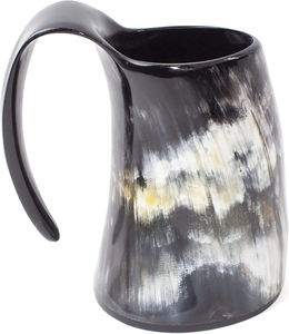 Chope à boire en corne de viking, artisanale, en corne naturelle, style de luxe, pour fête, compatible lave-vaisselle, pour méad, bière, personnalisable - Product Image 2