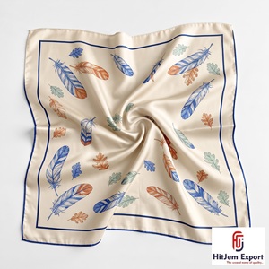 Premium <b>Silk</b> Feel <b>Square</b> <b>Scarf</b> Custom Digital Print Lightweight Fabric Womens Fashion Accessories Bulk OEM ODM Manufacturer - Product Image 5