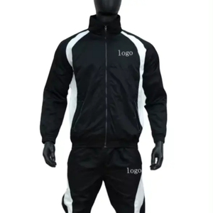 Ensemble de survêtement coupe-vent pour homme, col montant zippé, style sportif, respirant, 100 % nylon, personnalisable - Product Image 4