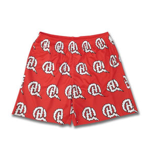 Men Active Wear All Over Print Above the Knee 5 Inch Inseam Custom Sublimation Streetwear Double <b>Layer</b> Basketball Mesh Shorts - Product Image 4