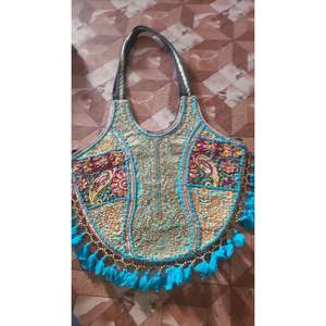 Factory Price Traditional Bags Indian Style Fashionable Eco Friendly Cotton Embroidery Handbags Custom Bag For Girls <b>Accessories</b> - Product Image 4