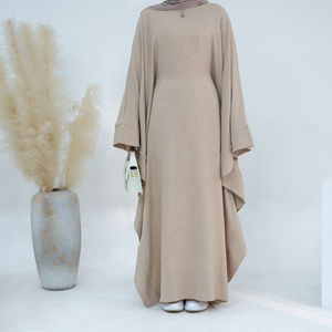 Abaya pour femmes de qualité supérieure OEM, vente en gros, style islamique de Dubaï, robe de soirée printemps-été à manches chauve-souris et taille cintrée - Product Image 4