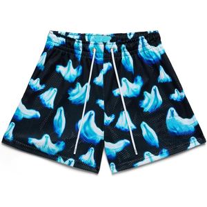 Pantalones Cortos Deportivos Personalizados con Logotipo Frontal, Impresión 3D, 100% Algodón, Estilo Casual, Hip Hop, Streetwear, Malla Transpirable de Secado Rápido para Hombre - Product Image 3