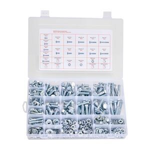 Kit di Viti Imperiali e Rondelle Piatte, 566 Pezzi Assortiti, Bulloni e Dadi in Acciaio Legato 1/4 20, 5/16 18, 3/8 16 per Mobili - Product Image 1