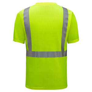 Camisa de Trabajo Reflectante Transpirable, Jersey de Poliéster de Manga Corta, Bandas Reflectantes Dobles, Costuras Reforzadas, Proveedor de Ropa de Seguridad - Product Image 5