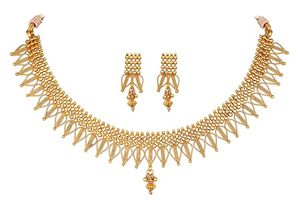 Ensemble collier, boucles d'oreilles et parure de tête en alliage plaqué or avec zircon et perles d'imitation, design vintage pour femmes, bijoux de mariage - Product Image 4