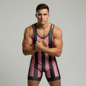 Customized Stripes Design Martial Arts Wear Wrestling Singlets <b>Machine</b> Stitched Bulk Order Premium Sale Fighting Sports Vests - Product Image 6