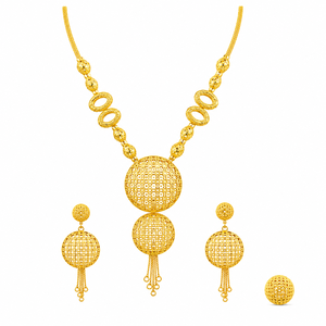 Novedad: Conjunto de Joyería de Latón Chapado en Oro de 18K para Mujer, Cadena de Eslabones de 18 Pulgadas, Collar Corto, Pendientes y Anillos de Moda - Product Image 2