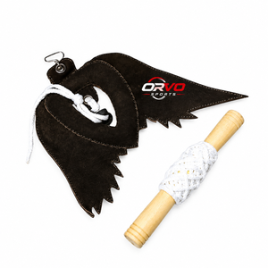 ORVO SPORTS - Señuelo de Caza de Aves con Eje de Madera y Cuero de Ante, Accesorio Ligero para Entrenamiento de Cetrería y Práctica al Aire Libre - Product Image 2