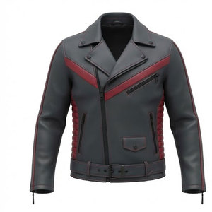 Custom Leather <b>Biker</b> <b>Jacket</b> Featuring Modern Slim Fit Premium Quality Leather And Timeless Streetwear Design For Men - Product Image 1