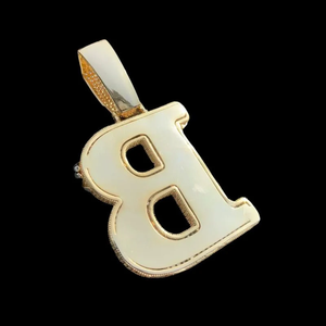Colgante de corona de espinas con letra personalizada, collar de plata con moissanita, estilo hip hop, para hombre, colgante con letra del alfabeto, colgante de plata. - Product Image 1