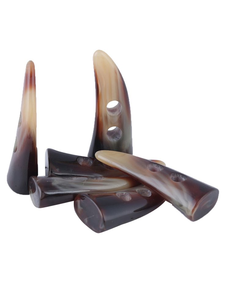 Botones de cuerno de búfalo pulidos a mano, ecológicos, de arte popular, diseño de cruz, origen India, 2 agujeros, para coser en ropa - Product Image 6