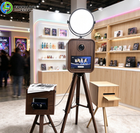 Borne photo tactile tout-en-un de 21,5 pouces pour la location commerciale – Coque et support pour borne photo selfie