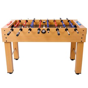 Mesa de Futbolín Hurricane de 54 Pulgadas con Acabado Cerezo Claro, Puntuación Analógica y Accesorios Marrones Gratis para Salas de Juego Familiares - Product Image 2