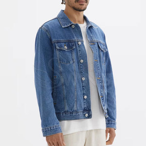 Chaqueta de Mezclilla para Hombre, Diseño Personalizado, Alta Calidad, 100% Algodón, con Logotipo Frontal, Ropa Casual de Invierno - Product Image 3