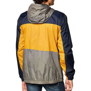 Veste coupe-vent légère imperméable pour homme, style color block, à capuche, pour le sport et le streetwear, résistante au vent et à la pluie - Product Image 5