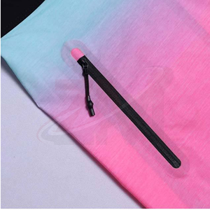 Men's Gradient Color Board Shorts Quick Dry Drawstring Casual Swim Shorts with Pockets Mid Waist Knitted Polyester - Product Image 5