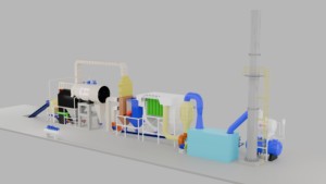 Caldera de vapor industrial de biomasa de tambor único con tubos de agua, de lecho fluidizado vertical, con motor, de 215 toneladas, para combustión de biomasa - Product Image 3