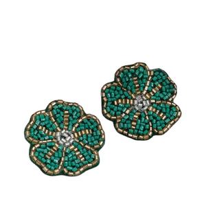 Pendientes de Cuentas Multicolores Personalizados con Cuentas Florales Verdes, Joyería Festiva para Mujer al Mejor Precio - Product Image 1