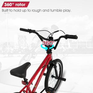 Vélo <span class=keywords><strong>BMX</strong></span> JOYKIE JOYSTAR 20 pouces, acier haute teneur en carbone, 90% SKD, frein V avant et arrière, pneu 2.125 pouces, potence rotative à 360°, vélo freestyle - Product Image 3