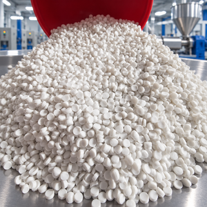 Offres Exceptionnelles : Granulés de Carbonate de Calcium de 25 kg, Qualité Masterbatch, Blanc Naturel, pour Film Soufflé, Matière Première Plastique - Product Image 1