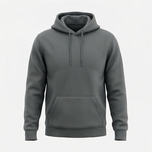 Sweat à capuche oversize premium pour homme, en coton épais délavé au soleil, avec poche kangourou, épaules tombantes, style boxy, vente en gros - Product Image 1