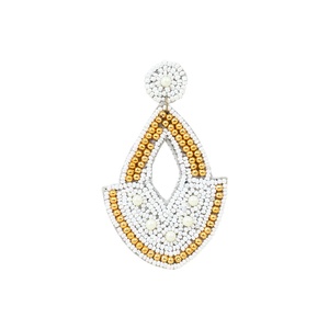 2022สูงแฟชั่นขายส่งมือทำโครเชต์เมล็ดลูกปัดแฟชั่นหลายสีต่างหูเครื่องประดับเทียมสำหรับผู้หญิงต่างหู - Product Image 4