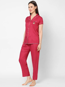 Chemise de nuit décontractée pour femme en tissu biologique ultra doux à col rond et imprimé floral, modèle best-seller, personnalisable, grandes tailles - Product Image 3