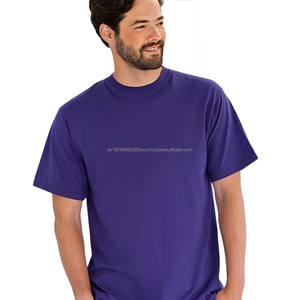 Camiseta de Algodón y Poliéster para Hombre, Lisa, con Logotipo Bordado Personalizado, Fabricante Mayorista - Product Image 2