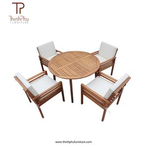 Contemporary Outdoor Rattan Garden <b>Chair</b> Eco-friendly Foldable Solid Wood Frame for Restaurant Hotel Kitchen Courtyard Villa - Product Image 1