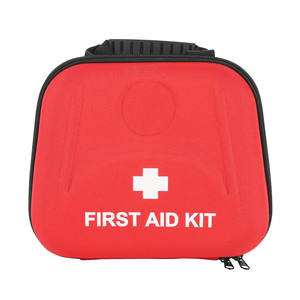 Boîte de rangement médicale compacte, conteneur de premiers secours robuste avec fermeture éclair sécurisée et bande de sécurité réfléchissante pour voiture - Product Image 2