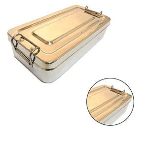 Surgical Hospital Hollow Ware Utensils Reusable Instruments Tray LID Neurosurgery Instruments Lock ISO Manual by <b>Blush</b> surgical - Product Image 2