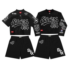 Ensemble maillot de football et t-shirt à manches longues en maille coupe ample avec logo et numéro personnalisés TAHAD 2026 - Product Image 1