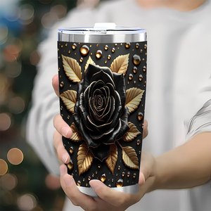 Stainless Steel Tumbler 20oz Double Wall Insulated Drinkware Modern Straight Mug For Cold <b>Hot</b> Beverages - Product Image 3