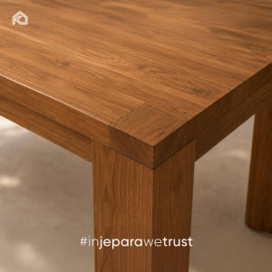 Table à manger minimaliste en bois massif, écologique, pour maison moderne, villa, hôtel, restaurant, intérieur, fabriquée à Jepara - Product Image 5