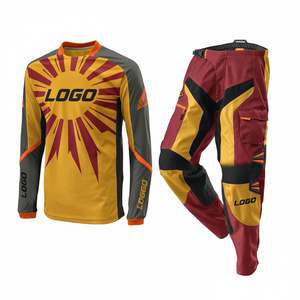 Ensemble de vêtements de motocross respirant, coupe-vent, séchage rapide, % polyester, impression par sublimation, logo personnalisé, unisexe, adulte - Product Image 2