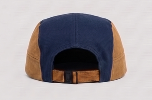Gorra de béisbol unisex con bloques de color azul marino y marrón, estilo casual, ajuste regulable, para primavera y otoño - Product Image 2