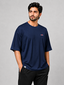 เสื้อยืดทรงหลวมสำหรับผู้ชาย - เย็บอย่างทนทาน ผ้าโพลีเอสเตอร์/ผ้าฝ้ายแคนวาส แห้งเร็ว ระบายอากาศได้ดี มีบริการ OEM - Product Image 3