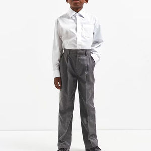 Pantalones de Uniforme Escolar Unisex, Mezcla de Poliéster/Algodón, Tela Oxford, Detección de Metales - Product Image 6