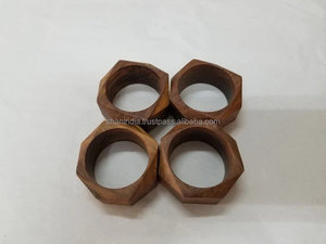 Servilleteros de madera maciza de lujo de alta calidad en diferentes formas con estilo para bodas y eventos especiales exportados desde la India - Product Image 3