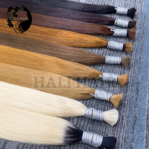 Extensiones de cabello humano alineadas con cutícula recta vietnamita 100% a granel de alta calidad suave sedoso sin enredos doble teñido - Product Image 6