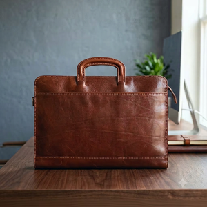 Sac messager pour ordinateur portable B S International, léger, imperméable, antichoc, écologique, décontracté, élégant, de luxe, pour hommes, marron - Product Image 3