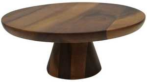 <b>Wooden</b> <b>Round</b> Cake Stand Turntable Display Pedestal for Pastry Serving dining table decor - Product Image 2