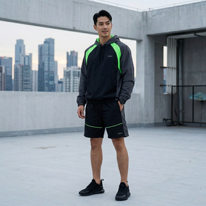 Veste coupe-vent en nylon léger et imperméable personnalisée |   Ensemble short et sweat à capuche, jogging, ensemble de survêtement d'été - Product Image 2