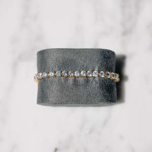 925 <b>Sterling</b> <b>Silver</b> Yellow Gold Tennis <b>Bracelet</b> VVS D Color Moissanite Round Cut Luxury <b>Bracelet</b> for <b>Women</b> - Product Image 1