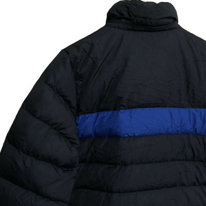 Chaqueta de Invierno para Hombre, Acolchada, Color Negro y Azul, Cuello Alto, Cierre de Cremallera, Casual, Resistente al Viento, Relleno de Poliéster - Product Image 3