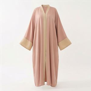 Nouvelle Robe Abaya de Bal Modeste pour Femme, Modèle Hiver, Couleur Unie, avec Ceinture et Poches, Traîne Chapelle, Vêtement Élégant Long - Product Image 1